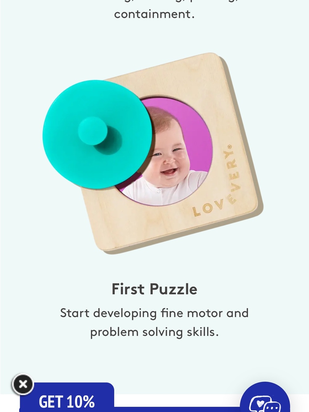 Lovevery peek-a-boo First Puzzle for babies